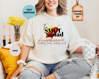 Camiseta Comfort Colors Smut Squad: Camiseta picante para amantes de los libros