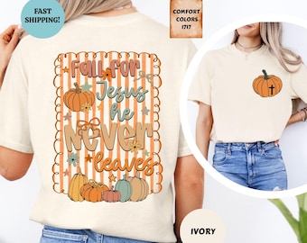Komfortfarben Christian Fall Shirt: Kürbis Thanksgiving Tee