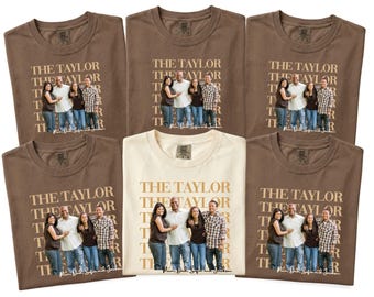 Comfort Colors Custom Family Photo Thanksgiving Shirt, Personalized Matching T-Shirts, Thanksgiving Dinner Tee