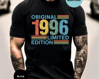 Vintage 1996 Limited Edition 30th Birthday Shirt for Men