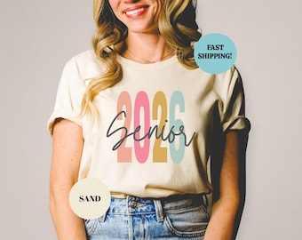 Camiseta retro para estudiantes de último año de 2026, camiseta para estudiantes de último año de 2026, camiseta de graduación de 2026, regalo de graduación, estudiante de último año de secundaria