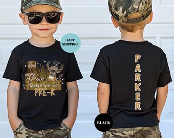 Personalized Ready to Scout Out Grade Pre-K Shirt, Custom Boys Back To School Tee
