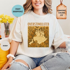 Overstimulated Mama Duck Graphic Tee: Comfort Colors 100% Cotton