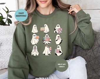 SLP Halloween Sweatshirt, Fall Speech Therapy  Hoodie, Spooky SLP Ghost Sweater