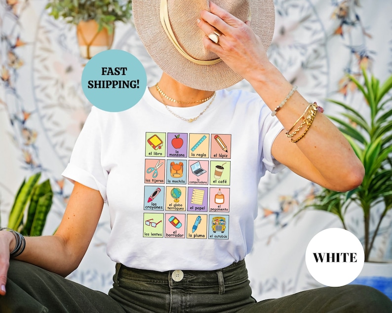Teacher Shirt, Maestra Loteria, Maestra Shirt, Dual Language Crew, Bilingual Teacher, Spanish Teacher, Spanish Teacher, Maestra Bilingue image 3