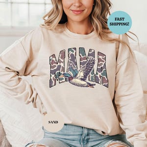 Hunting Mama Sweatshirt, Duck Hunting Sweatshirt, Mama of Hunters, Camo Mama Sweatshirt, Hunting Season, Mom Life Sweater, Mothers Day Gift