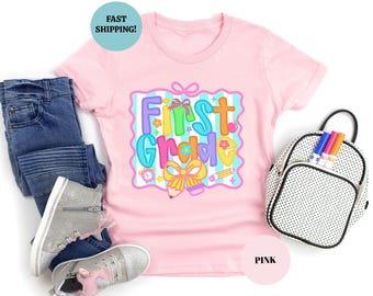 Preppy First Grade T-shirt: Back To School-T-shirt