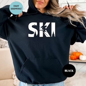 Ski Sweatshirt, Snowboarding Sweatshirt, Winter Sports, Skiing Hoodie, Skier Gifts, Winter Sweatshirt, Ski Gifts, Ski Trip Sweatshirt