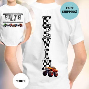 Custom Fifth Grade Kids Monster Truck Shirt, Boy Back To School Shirt, Personalized Kid Name First Day of School Shirt, 5th Grade Shirt Boy