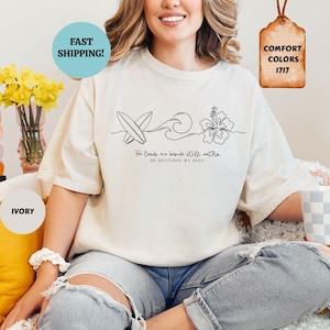 Comfort Colors Christian Tee, He Leads Me By Still Waters Shirt, Christian Summer Shirt, Bible Verse Tee, Religious Gift, Faith Shirt