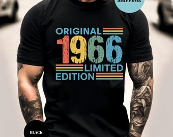 60. Geburtstag Shirt, Vintage 1966 Limited Edition T-Shirt für Männer