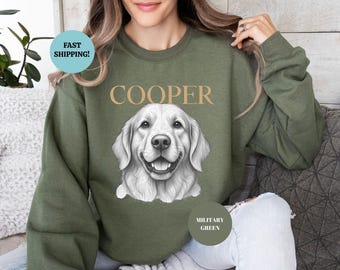 Custom Pet Photo And Name Sweatshirt, Personalized Pet Sweater, Customized Picture Dog Hoodie