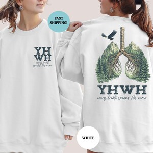 YHWH Lungs Christian Sweatshirt, Every Breath Speak His Name, Christian Gift, Name of God, Faith Apparel Hoodie, Religious Sweatshirt