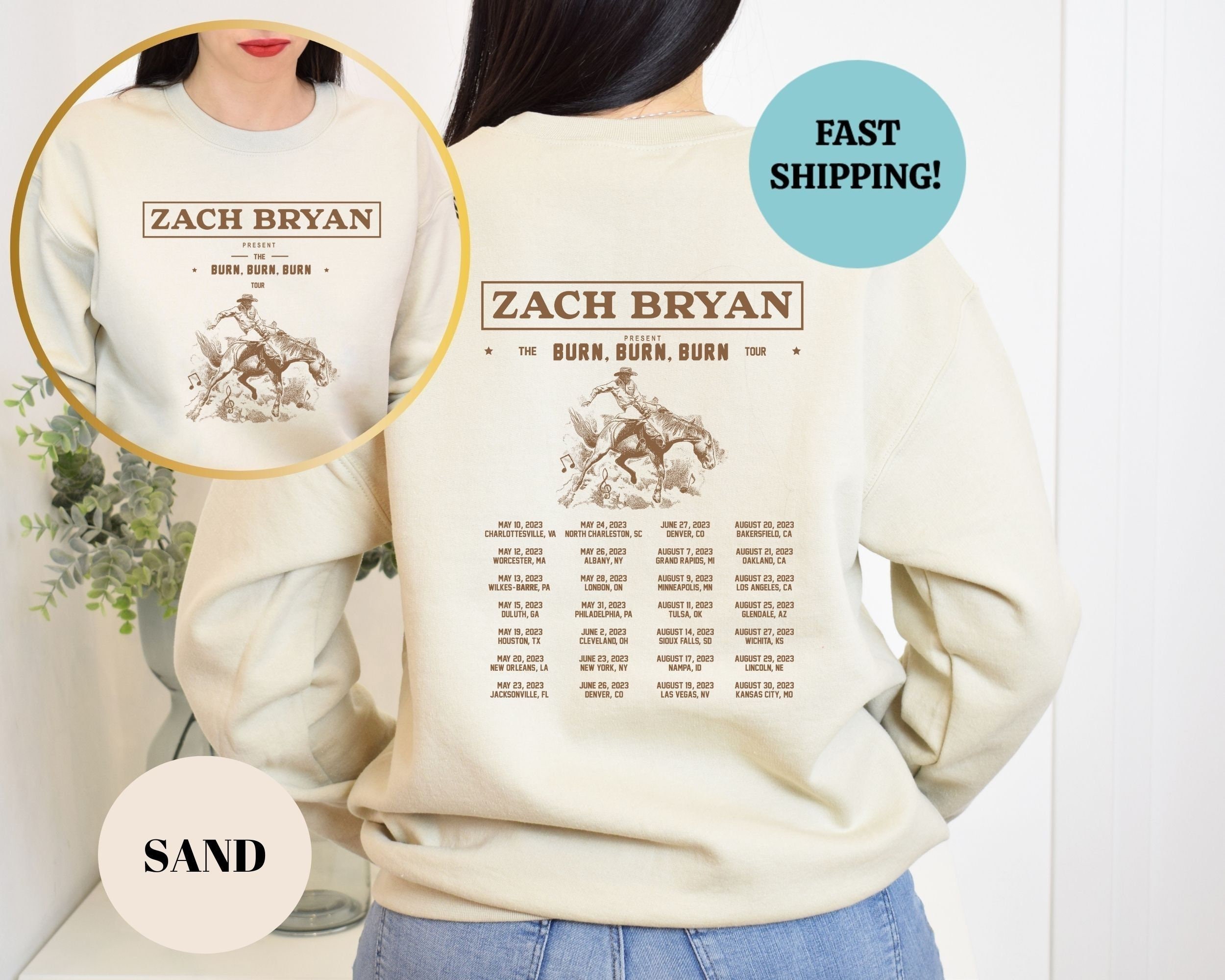 Zach Bryan The Burn Burn Burn Tour 2023 Hoodie , Zach Bryan Country