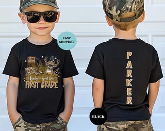 Personalized Ready to Scout Out First Grade T-Shirt, Custom Boys Back to School Shirt