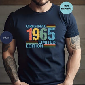Custom 60th Birthday Shirt, Vintage 1965 Limited Edition Shirt, 1965 Birthday Men Shirt, 60th Birthday Gift For Men, 60th Birthday Tee