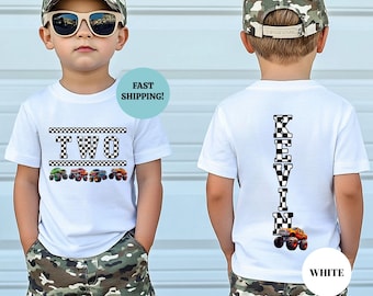 Personalized Monster Truck Birthday Shirt: Custom Race Car Gift