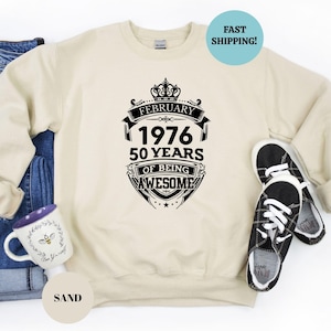 Custom Vintage 1976 50 Years Of Being Awesome Birthday Mens T-Shirt, Men Born In 1976 Shirt, 50th Birthday Party Shirt, 50th Birthday Shirt image 4