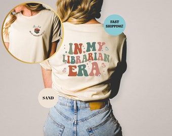 Camiseta personalizada de bibliotecario escolar - Regalo personalizado de la época de los bibliotecarios para la vuelta al cole - Camiseta de agradecimiento al bibliotecario escolar