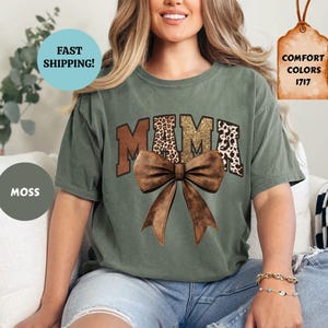 Comfort Colors Mama Shirt, Western Cowgirl Mama Shirt, Mama Bow Shirt, Mothers Day Gift, Cowhide Bow Shirt, Country Mama Shirt, New Mom Gift