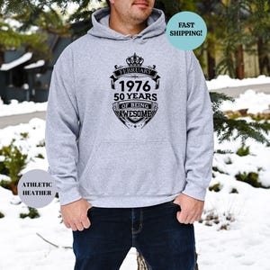 Custom Vintage 1976 50 Years Of Being Awesome Birthday Mens T-Shirt, Men Born In 1976 Shirt, 50th Birthday Party Shirt, 50th Birthday Shirt image 5