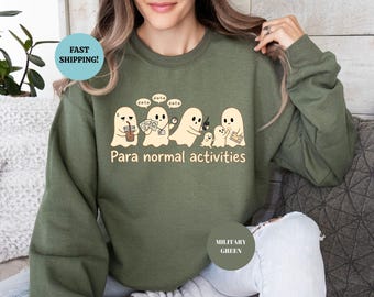 Para Normal Activities Sweatshirt, Paraprofessional Halloween Sweatshirt, Funny Ghost SPED Team Hoodie