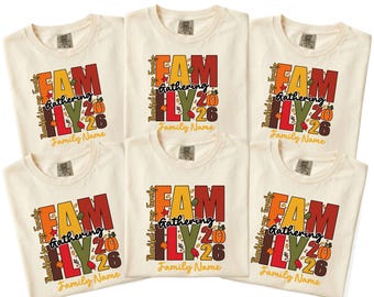 Comfort Colors Custom 2026 Family Thanksgiving Gathering Shirt, Personalized Thanksgiving Dinner  T-Shirt