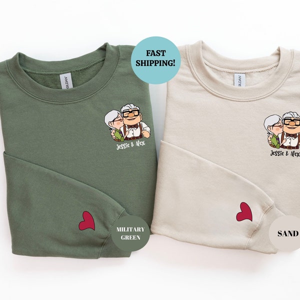 Carl and Ellie Matching Sweatshirt, Adventure is Out There Hoodie, Custom Up Movie Couple Sweater, Couple Valentine Hoodie, Valentine Day