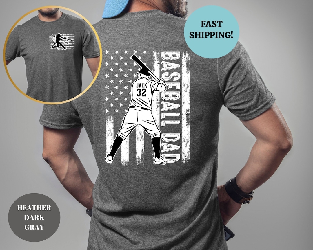 Personalized Baseball Dad Shirt, Baseball Gifts for Men, Gift for Dad ...