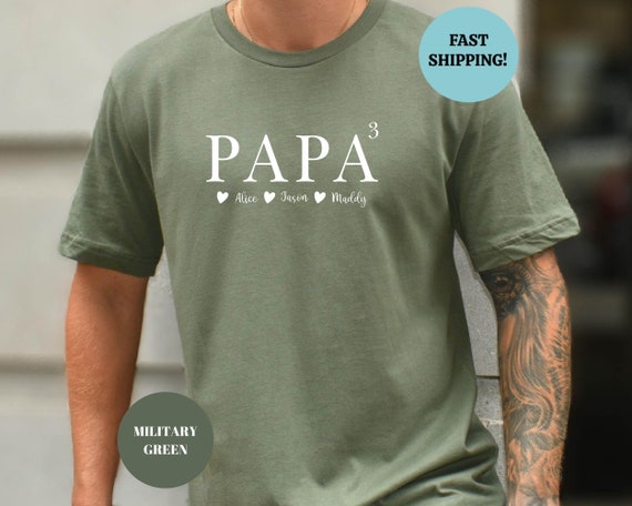 Set coordinati papà e bambino/a personalizzati con nome e data, maglietta per papà e body per neonati in 100% cotone - Regalo per festa del papà - CALLIE