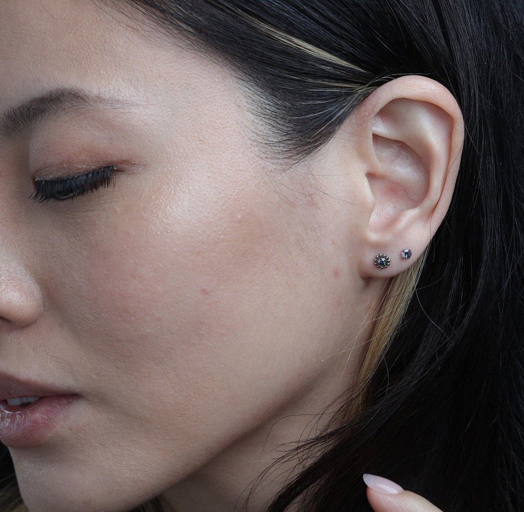 Titanium Boho Circle Labret, Tragus Cartilage Piercing (16g, 18g, 20g ...