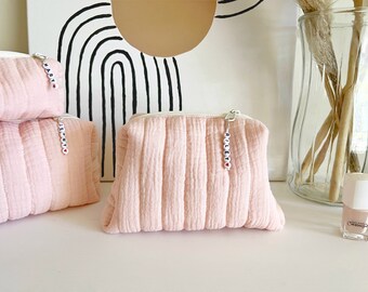 Makeup Bag - Quilted Pink