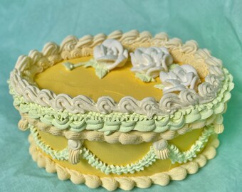 Fake Cake Decorative Box Small Size, Colorful, One of a Kind, Handmade ...