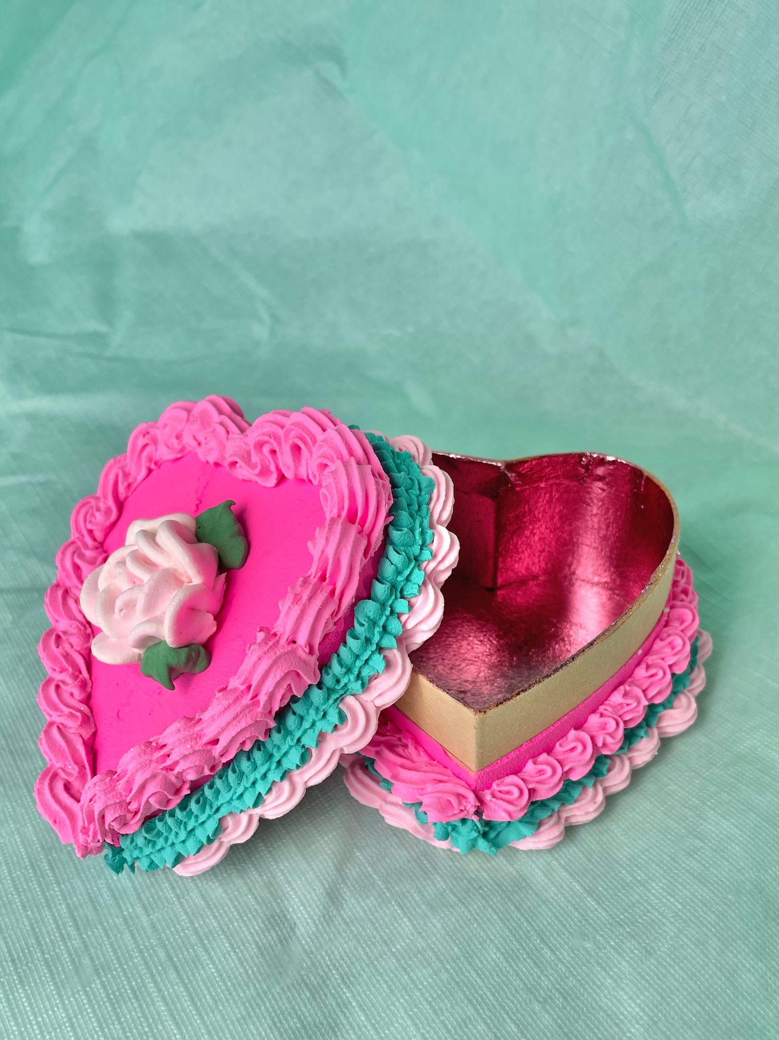 Fake Cake Decorative Box Small Size, Colorful, One of a Kind, Handmade ...