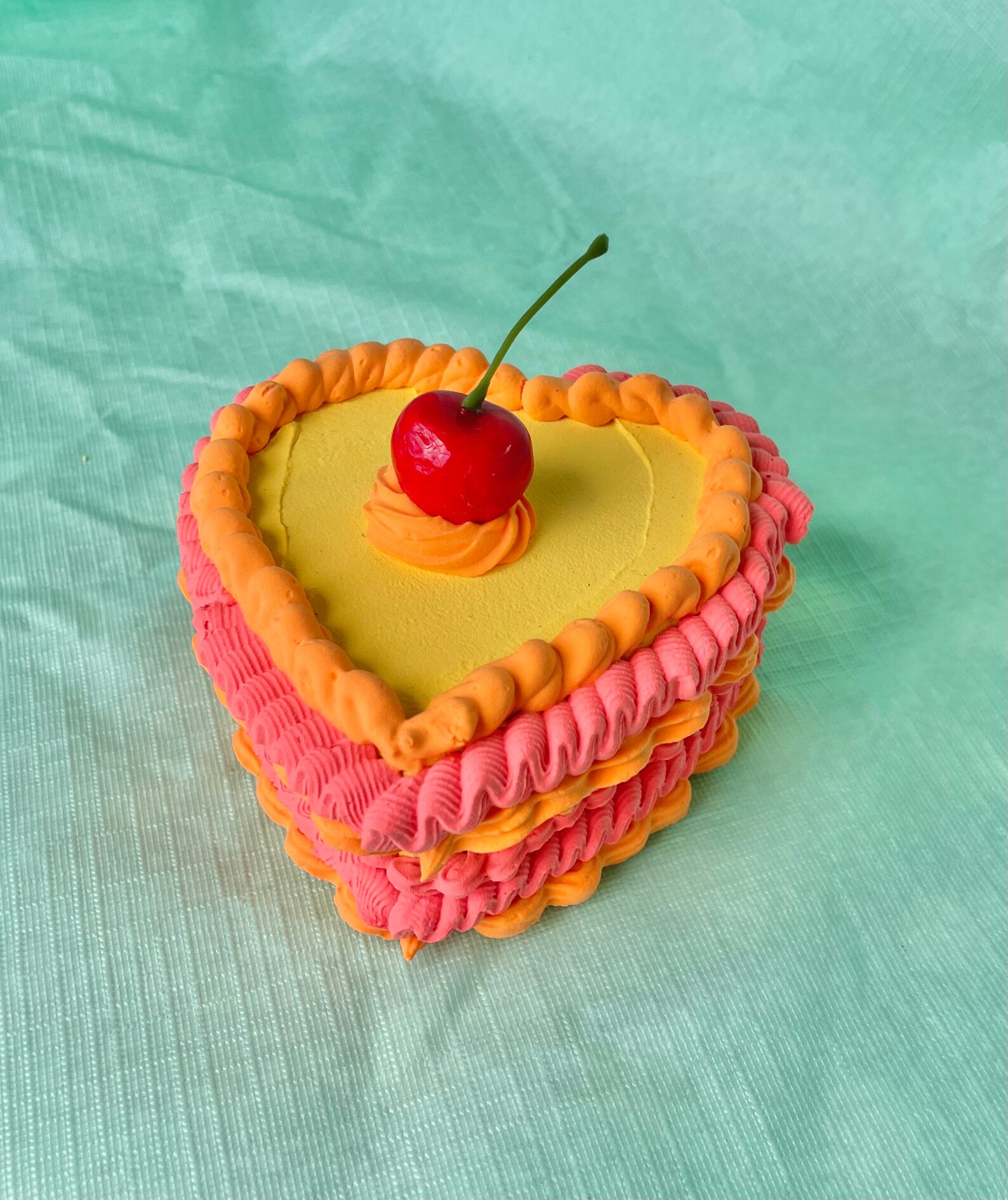 Fake Cake Decorative Box Small Size, Colorful, One of a Kind, Handmade ...