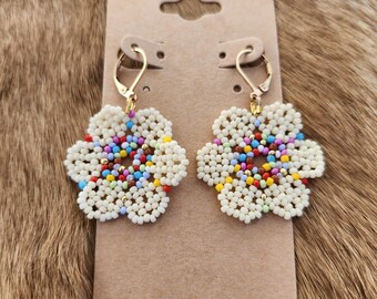 Ostara Easter Confetti Flower Earrings