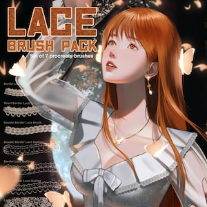 7 Lace Brushes for Procreate for cartoony and realistic styles | Marielveve