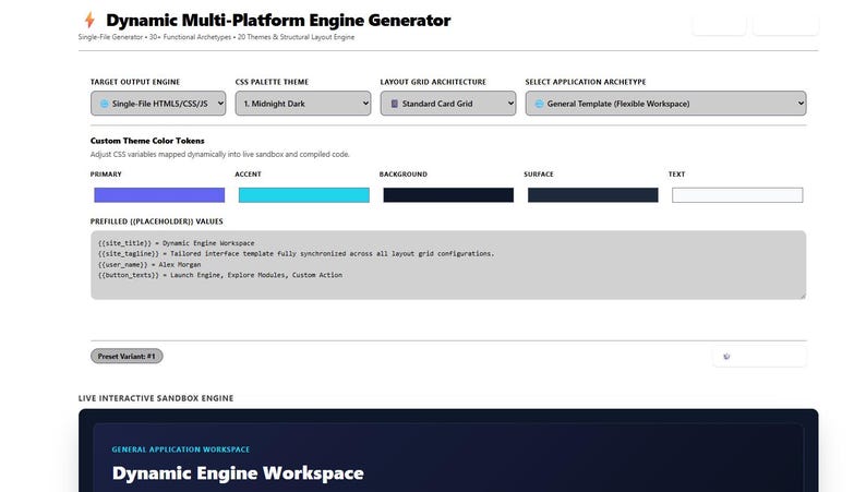 Generic Website Template Maker