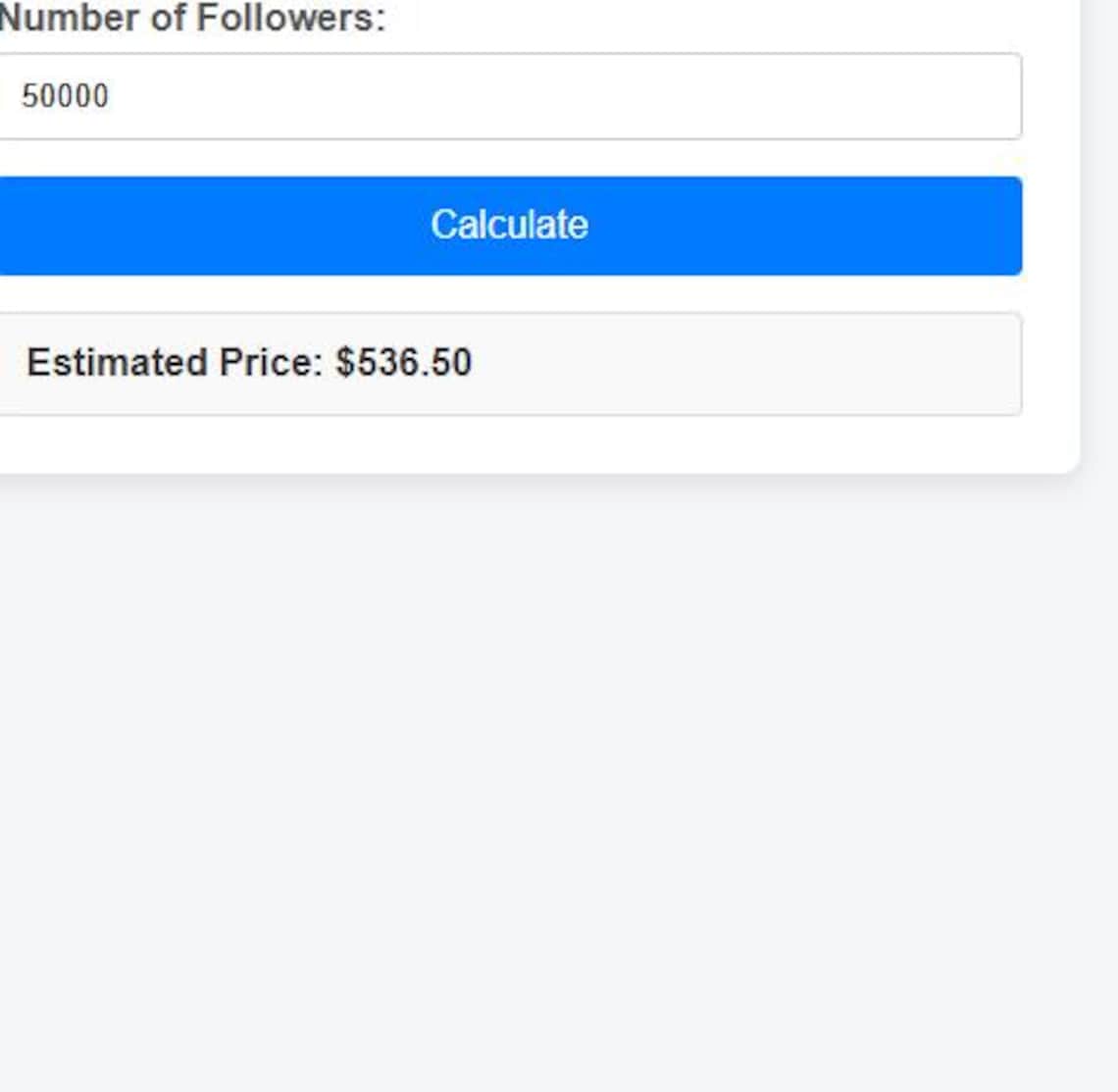 Influencer Pricing Calculator