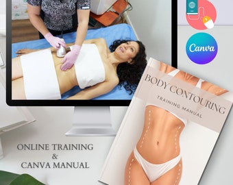 Body Contouring Sculpting Masterclass Certified & Accredited Online Course Printable Training Manual Canva Editable Ebook Learn Tutorial