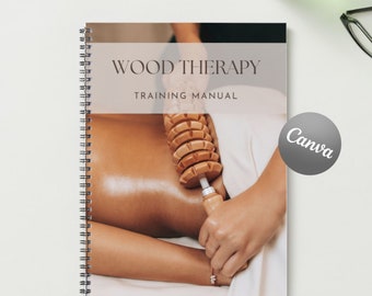 Wood Therapy Printable Manual Template Training Manual Canva Editable Course Ebook Tutorial Lesson Trainer Educator Class Learn Guide