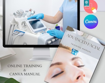 Hydradermabrasion Facial Masterclass Oxygen Ultrasonic RF Facial Masterclass Certified Online Course Printable Training Manual Canva Ebook