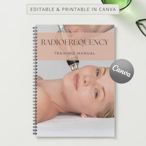 RF Face and Body Printable Manual Template Training Manual Canva Editable Course Ebook Tutorial Lesson Trainer Educator Learn Guide