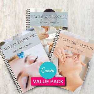 Advanced Facial Treatments Facial Massage Facial Editable Canva Manual Skin Analysis Course Facial Training Skincare Tutorial Bible