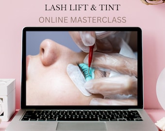 Lash Lift & Tint Online Video Training Course Tutorial Step by Step Lesson E-Learning Student Class Learn Guide