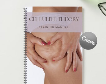 Cellulite Theory Printable Manual Template Training Manual Canva Editable Course Ebook Tutorial Lesson Trainer Educator Class Learn Guide