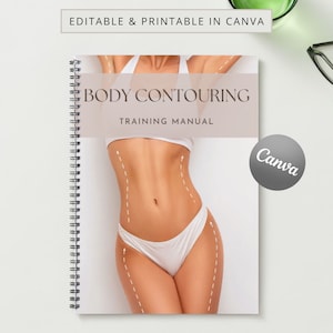 Body Contouring Sculpting Educator Instructor Training Manual Canva Editable Course Ebook Learn Teach Tutorial Lessons Guide Book Class PDF