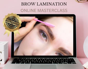Brow Lamination CPD Accredited & Certified Online Video Training Course Tutorial Step by Step Lesson Student Class Learn Eyebrow