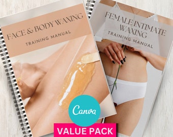 Waxing Training Manual | Face, Body & Intimate Areas (Editable Canva Ebook)
