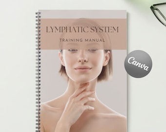Lymphatic System Training Manual Canva Editable Course Ebook Tutorial Lesson Educator Student Class Learn Guide Lymphatic Drainage Massage